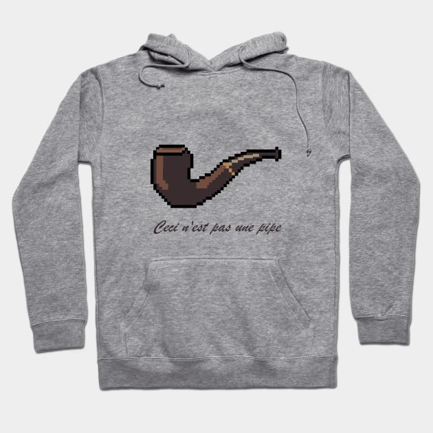 Ceci n'est pas une pipe - pixel art Hoodie by nurkaymazdesing